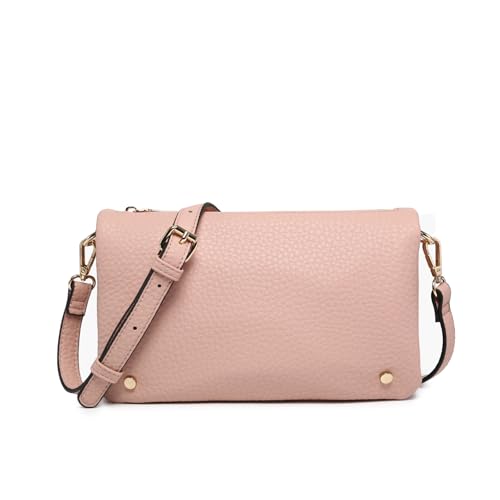 JEN & CO. Phiona Stud Crossbody Bags Vegan Leather Clutch Purses Shoulder Handbag Wallets for Women