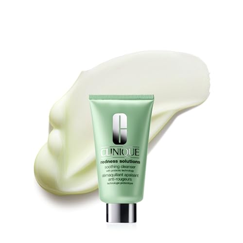 Clinique Redness Solutions Soothing Oil Free Face Cream Cleanser with Probiotic Technology |...