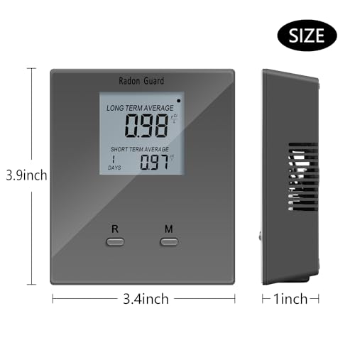 Home Radon Detector, Portable Radon Meter, Long and Short Term Home Radon Monitor, Battery-Powered, Prevent Excessive Radon Levels, Keep Your Health, Gray, Grey, BG-005 - Image 5