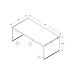 Monarch specialties , Coffee Table, Tempered Glass, Dark Taupe, 44