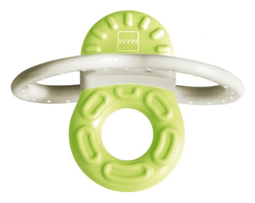MAM Mordedor, a partir de 2 Meses, Alivio Instantáneo a la Dentición de los Dientes Anteriores, Extra Ligero y Fácil de Agarrar y Sostener, con Caja Autoesterilizadora, Neutro, Pack de 1