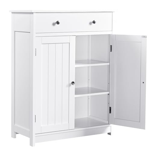 ChooChoo Armadietto Da Bagno In Vetro 21,6x11,8x41,3 Cm: Con Cassetto Ribaltabile E Scaffale Aperto - 4