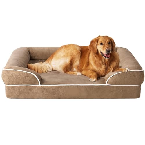 Image of Cutepups Orthopedic Dog Bed Comfortable Dog Mattress for Sleeping, Washable pet Bed for Dogs (Brown, XL)