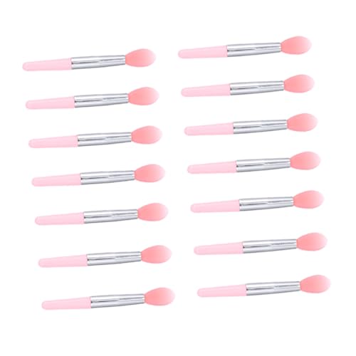 TOPPERFUN Pinceles Labiales de Silicona Transparentes y Rosas para Mujeres Aplicador de Barra de Labios Suave y Portátil Cabezas Finas para Maquillaje Preciso y Cómodo Uso Diario