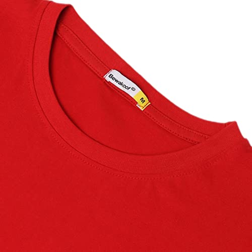 Image of Bewakoof Men's 100% Cotton Solid Regular Fit Half Sleeve Round Neck T-Shirt | Tshirt for Men Cotton| Casual Wear | Street Wear