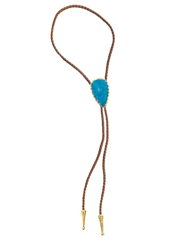 Image of Daisy Del Sol Gemstone Bolo Tie Braided Vegan Faux Leather Natural Stone Gold Handmade Necklace Adjustable Boho Western Jewelry