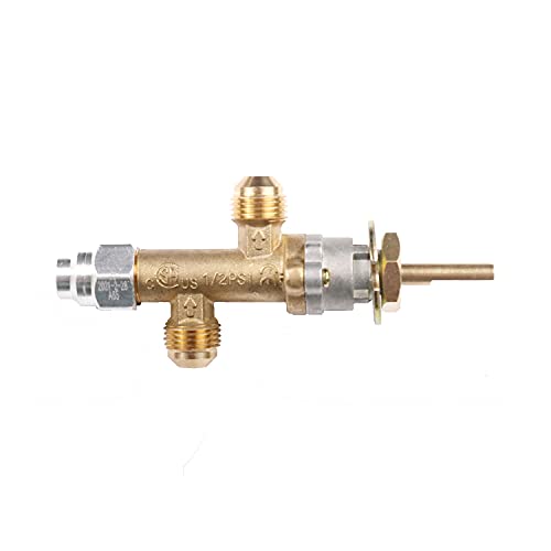 Low Pressure LPG Propane Gas Fireplace Fire Pit Flame Failure Safety Control Valve Kit with Thermocouple and Knob Switch, 3/8\" Flare Inlet & Outlet, Fits for Gas Grill, Heater, Fire Pit, Fireplace - Thumbnail 6