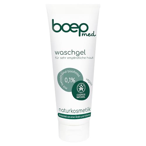 boep med Gel de lavado | pH neutro para rostro y cuerpo | Limpieza suave para pieles problemáticas como neurodermatitis y rosácea | Piel muy seca y con picazón | Cosméticos naturales certificados (100