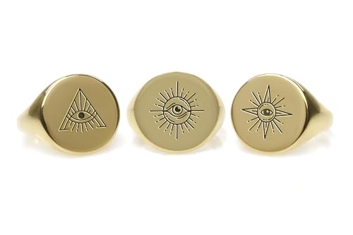 Bague Gothique Œil de Providence ne ternit pas bague signet robuste