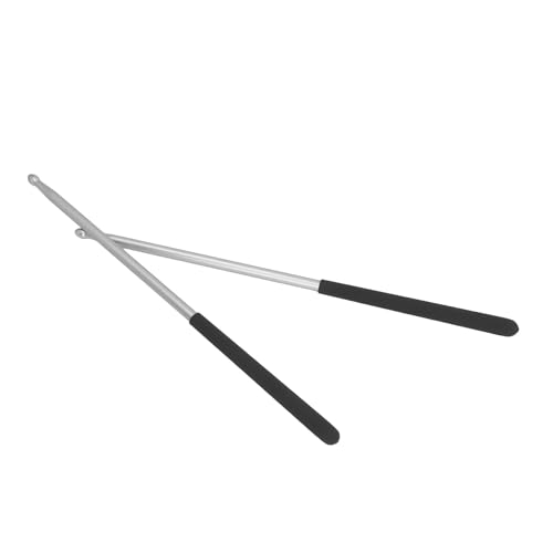 Baquetas metálicas aluminio 5A para batería, 1 par, plateadas miniatura 4