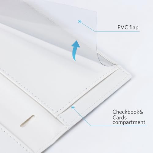 Image of CoBak Checkbook Cover for Women & Men - PU Leather Case with RFID Blocking | Classic Design Check Book Holder for Personal and Business