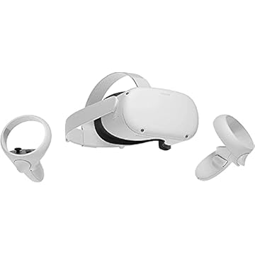 Oculus Conjunto de fone de ouvido Quest 2 Advanced All-in-One de realidade virtual VR 128 GB, branco, 2 capas de silicone + cabo USB tipo C de ligação TIEANF