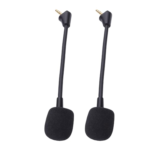 Ycauty Lot de 2 Casques de Jeu de Rechange avec Suppression du Bruit, Son Clair pour, S, Pro, Prise 3,5 Mm pour Jeux et Streaming