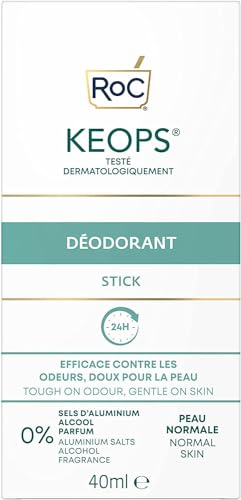 RoC - KEOPS Deodorant Stick - 24 Hours Efficacy - Alcohol-Free, Fragrance-Free & Free of Aluminium Salts - Skin-Friendly Deodorant - Suitable for Daily Use - 40 ml - Image 4