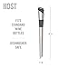 Host Wine Filter Pour Spout with Stopper, Stainless Steel Wine Purifier to Remove Histamines, Sulfite and Soften Tannins, Includes Stopper with Silicone Seal, Set of 1