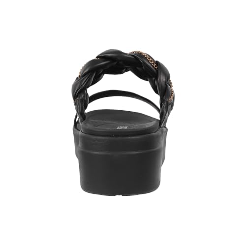 Image of Metro Women Unique Weave-Like Strap Platform Heel Fashion Sandal