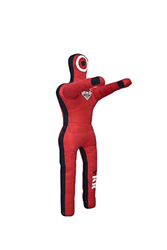 MMA SPORTS Brazilian JIU Jitsu Grappling Submission Throwing Dummy Punching Heavy Bag Kick Boxing Dummies (Standing 5 FT / 60 in ) - UNFILLED, Red, FEET Inch