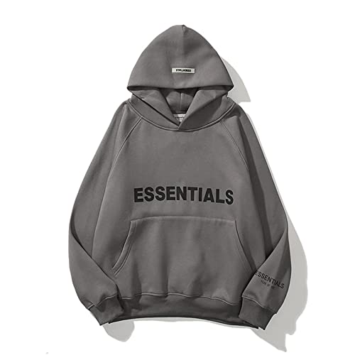 Essentials Hoodie, Doppellinie Geklebte 3D-Buchstaben Hip Hop Paare...