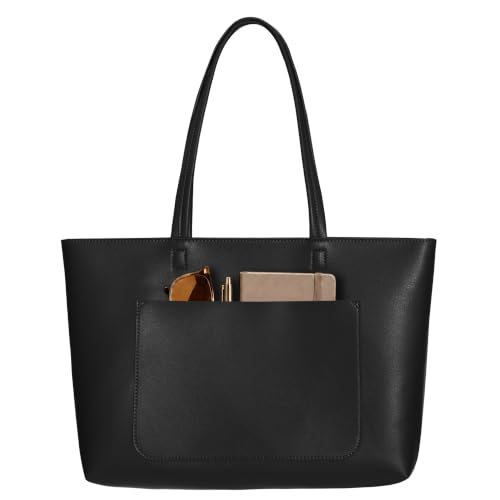 Image of KALIDI Tote Bag Zipper Shoulder Bag Vegan Leather Purses Satchel for Women | Large Casual Handbag for Work Commuting Dating College Everyday