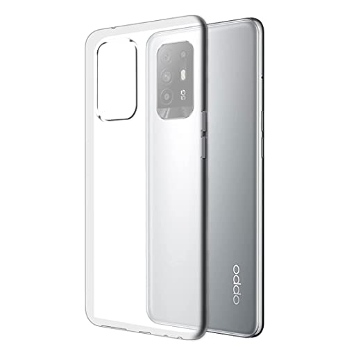Image of Soft Flexible Silicone Back Cover Compatible with Oppo F19 Pro+ 5G, Transparent Case