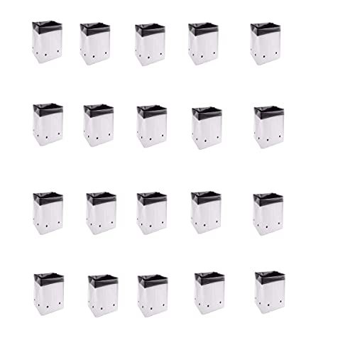 VINAYAKAMART UV Treated Poly Grow Bags Perfect for Vegetable and Flowering Plants, White Outside, Black Inside Grow Bags, 28x28x50 cm- 20 Qty (B08RBPNLMN) Amazon Price History, Amazon Price Tracker