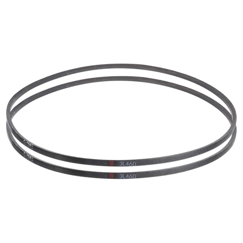 uxcell 2 Pcs 3L460 Classic Wrapped Rubber V-Belt, 46"(1168mm) Outside Circumference, 3L Profile V Belt 3/8" Width 7/32" Height