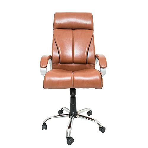Image of CELLBELL C54 Ergonomic High Back Boss Chair Leather Office Chair /Director Chair /Leatherette Executive Revolving Chair [Orange]