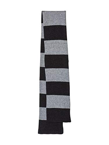 Sportsman - Rugby-Striped Knit Scarf - SP02 - One Size - Heather Black/Heather Grey2