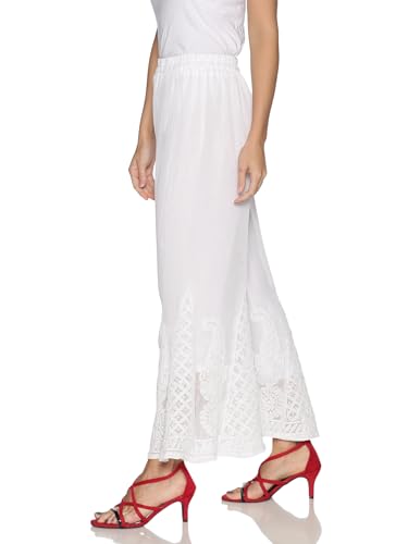 FCH, Fashionable Chikan Handikraft Women Georgette Palazzo Pants Summer Casual Pant Beach Outfits2