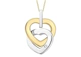 Carissima Gold Collar de mujer con oro bicolor de 9 quilates (375/1000), diamante, 46 cm