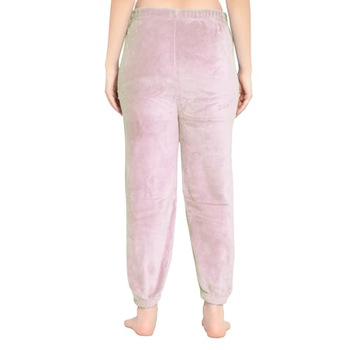 Image of Fashiol Women's Plush Fleece Fur Woolen Pajama Lounge Pants Warm Cozy Winter Wear Relaxed Fit Elastic Waist Soft Sleep Lower Bottoms (M Till 2XL)