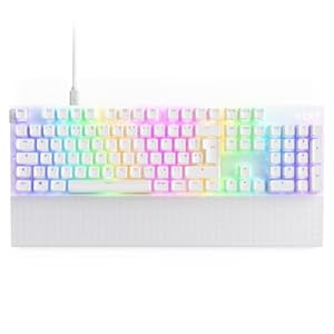 NZXT Function 2-2024 Full-Size Optical Gaming Keyboard | Illuminated RGB | 8K Polling Rate | Linear Optical Switches | Adjustable Actuation | Hot Swappable | Wrist Rest | White UK (QWERTY)