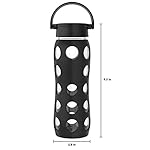 Lifefactory 22-Ounce BPA-Free Glass Water Bottle with Classic Cap and Protective Silicone Sleeve, Onyx - Image 5