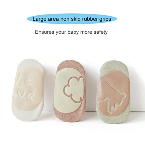Baby Non-skid Floor Socks Toddler Non Slip Ankle Socks with Anti-Slip Soles for Infant Boys Girls 5 Pairs2