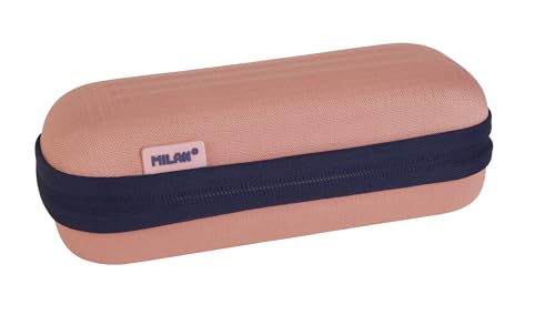 MILAN Semi-rigid oval pencil case 1918 series. pink