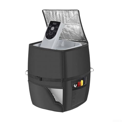 Whirlpool-Pumpenabdeckung für Lazy Spa, Spa-Heizungspumpenabdeckung, Oxford-Tuch, wasserdichte und reißfeste Abdeckung, für Outdoor-Reisen, Badewannen-Pools (Schwarz, 43 x 35 x 54 cm, 420D)