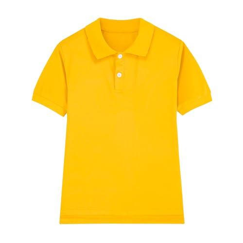Image of Boy Polo Shirt Pique School Uniform Shirt for Kid Golf Top Youth Boy 5-14Y