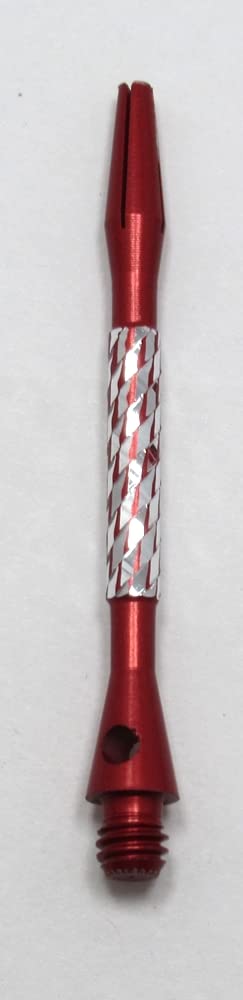 Diamond Cut Chequer RED Aluminum Medium (2 in) Dart Shafts + O'Rings …