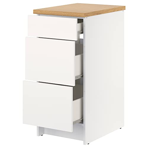 Meuble bas avec tiroirs KNOXHULT blanc 40 cm pour optimiser l'espace vide