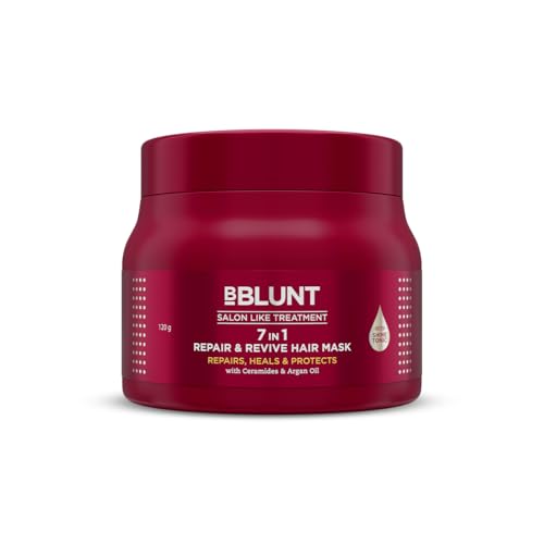 Image of BBLUNT 7 in 1 Repair & Revive Hair Mask for Up To 100% Damage Repair* - 120 g | Addresses 7 Signs of Hair Damage | Enriched with Ceramides & Argan Oil