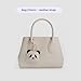 Leather Panda Charm for Handbags, Purses, Totes, Keychains and Cars Handmade with Alran Sully Goatskin (Metal-clasp strap) (Leather strap)