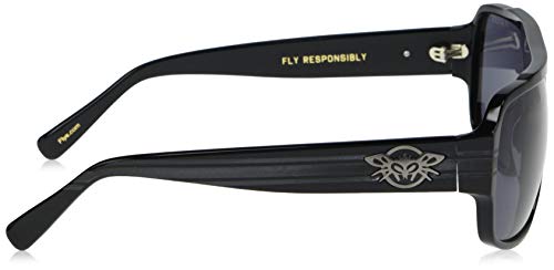 Black Flys Unisex-Adult Sunglasses, Shiny Black, 623