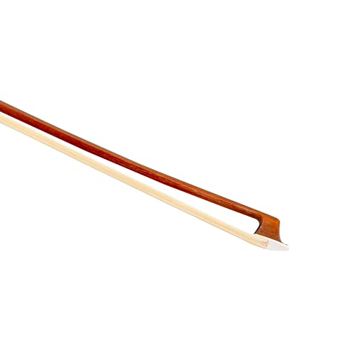 MI&VI NB-545 Brazilwood Violin Bow 4/4 (Full Size) with Bow Case Included | Blue Tinsel | Full Mounted | Natural Horse Hair | Balanced Weight (Blue)
