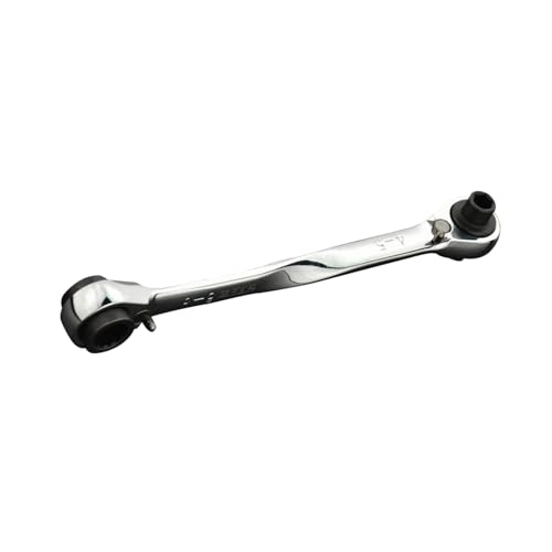 Boxonly 4 in 1 Reversible Ring Ratchet Spanner Multi-Purpose Double Twin Ended Ratchet Wrenches 4x5mm-6x8mm
