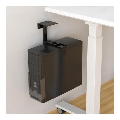 Soporte para Torre de PC bajo el Escritorio, Soporte Giratorio 360° Ajustable en Altura y Ancho, Compatible con la Mayoría de Torres de CPU (Negro/Blanco) miniatura 7