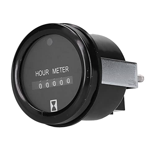 Garosa Quartz Hour Meter, Antislip Screw with Indicator Light