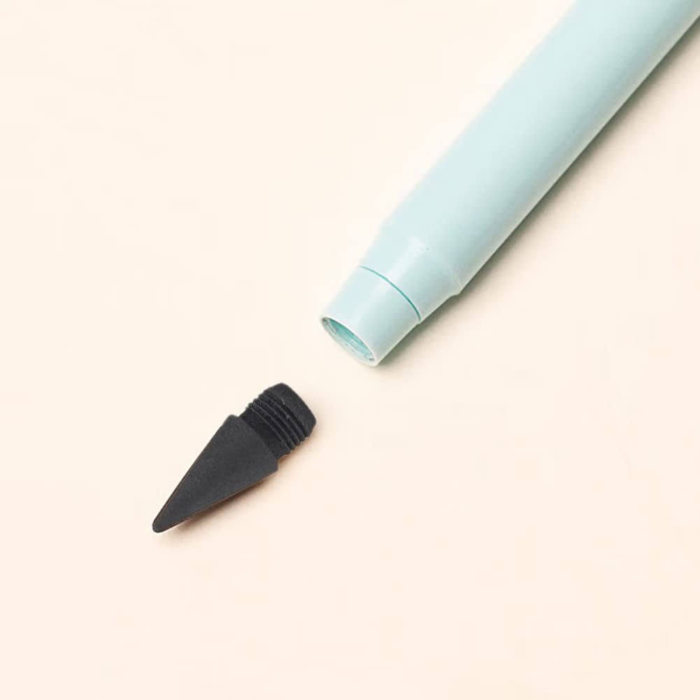 3 Pcs Eternal Pencil, Infinite Pencils with Eraser, Portable Inkless Pencil, Interchangeable Refills, Graphite, Clear and Liquid Writing