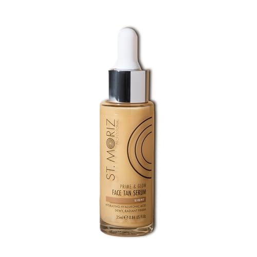 ST. MORIZ Professional Prime and Glow Face Tan Serum - 2-in-1 Selbstbräuner und Grundierung - heller Teint- mit Hyaluronsäure und Squalan - Dermatologisch getestet, ohne Tierversuche - 25ml ST. MORIZ Professional Prime and Glow Face Tan Serum - 2-in-1 Selbstbräuner und Grundierung - heller Teint- mit Hyaluronsäure und Squalan - Dermatologisch getestet, ohne Tierversuche - 25ml