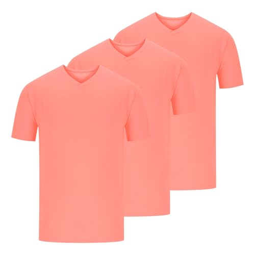 Generic Men's Cotton Undershirts Workout TopsRegular Fit Moisture-Wicking T-Shirts Short Sleeve V Neck Tees for Men, 3 Pack