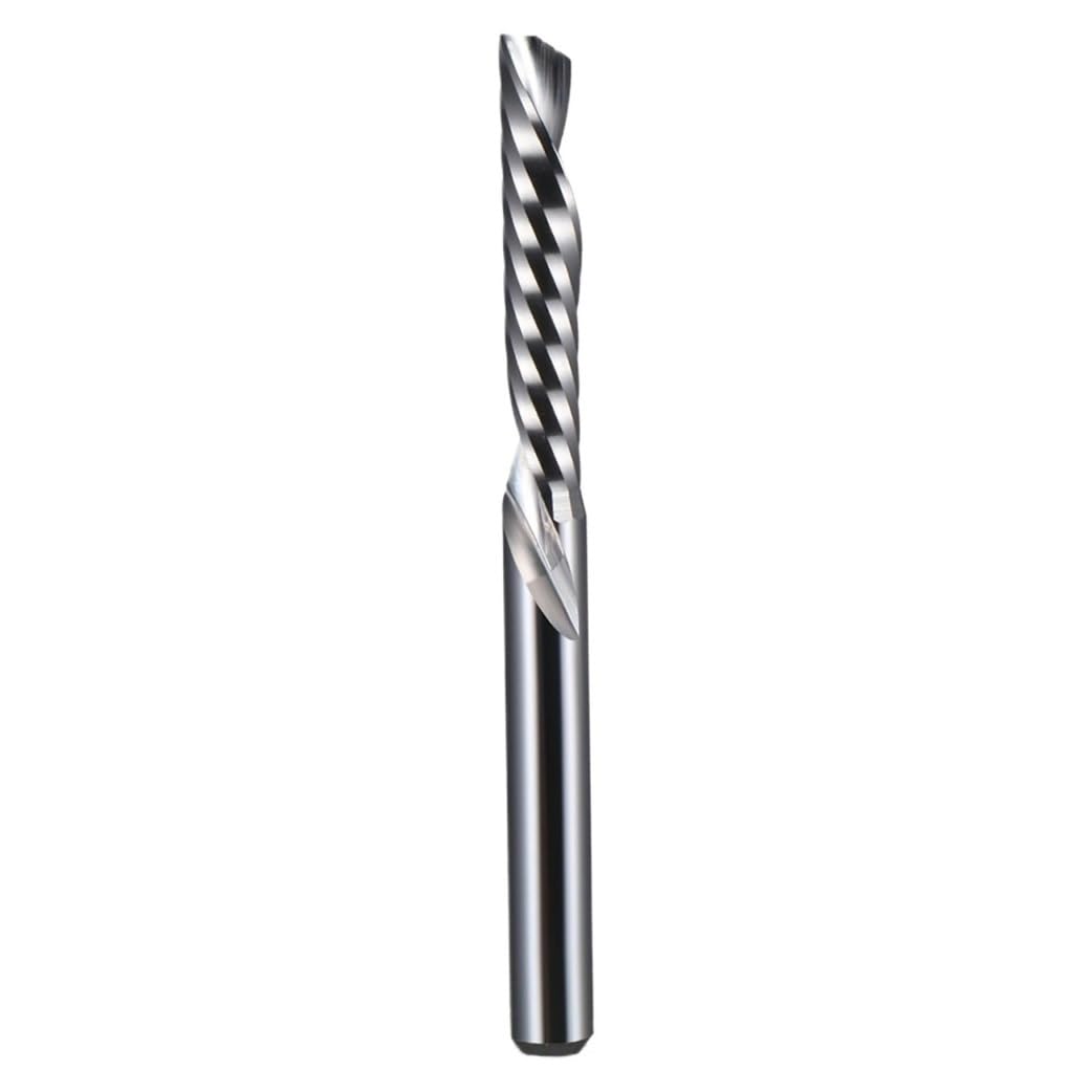 10 Stück 3,175/4/5/6/8/10 mm Schaft-Abwärtsfräser, einschneidige Spiralfräser, Schaftfräser, CNC-Werkzeug, Fräse(3.175x8x38L)
